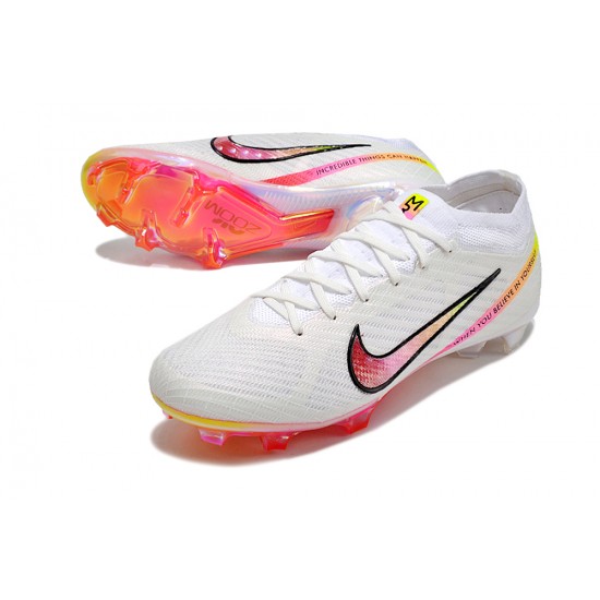 Nike Air Zoom Mercurial Vapor 15 Elite FG Low Football Boots & Shoes White Peach