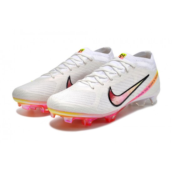 Nike Air Zoom Mercurial Vapor 15 Elite FG Low Football Boots & Shoes White Peach