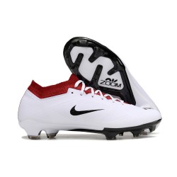 Nike Air Zoom Mercurial Vapor 15 Elite FG Low Football Boots & Shoes White Red Black