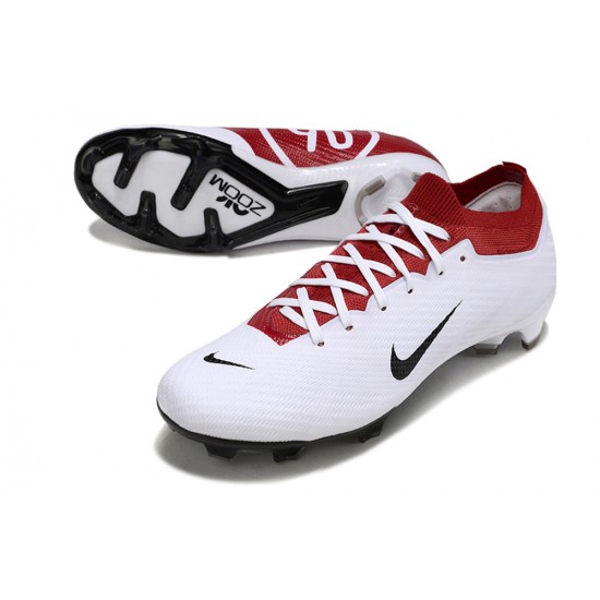 Nike Air Zoom Mercurial Vapor 15 Elite FG Low Football Boots & Shoes White Red Black