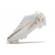 Nike Air Zoom Mercurial Vapor 15 Elite FG Low Football Boots & Shoes White Silver Gold