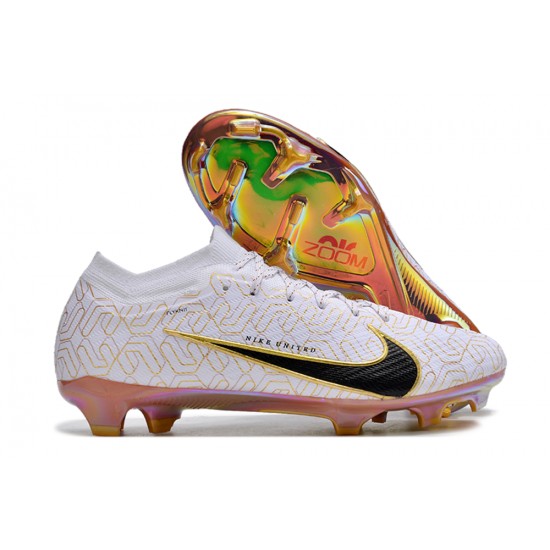 Nike Air Zoom Mercurial Vapor 15 Elite FG Low Football Boots & Shoes White Yellow