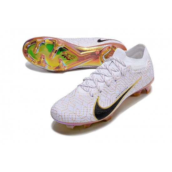 Nike Air Zoom Mercurial Vapor 15 Elite FG Low Football Boots & Shoes White Yellow