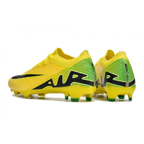 Nike Air Zoom Mercurial Vapor 15 Elite FG Low Football Boots & Shoes Yellow Black