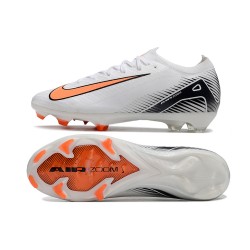 Nike Air Zoom Mercurial Vapor 16 Elite FG Low White Black Orange Football Boots & Shoes 