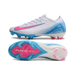 Nike Air Zoom Mercurial Vapor 16 Elite FG Low White Pink Blue Football Boots & Shoes