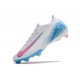 Nike Air Zoom Mercurial Vapor 16 Elite FG Low White Pink Blue Football Boots & Shoes