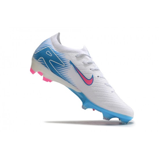 Nike Air Zoom Mercurial Vapor 16 Elite FG Low White Pink Blue Football Boots & Shoes