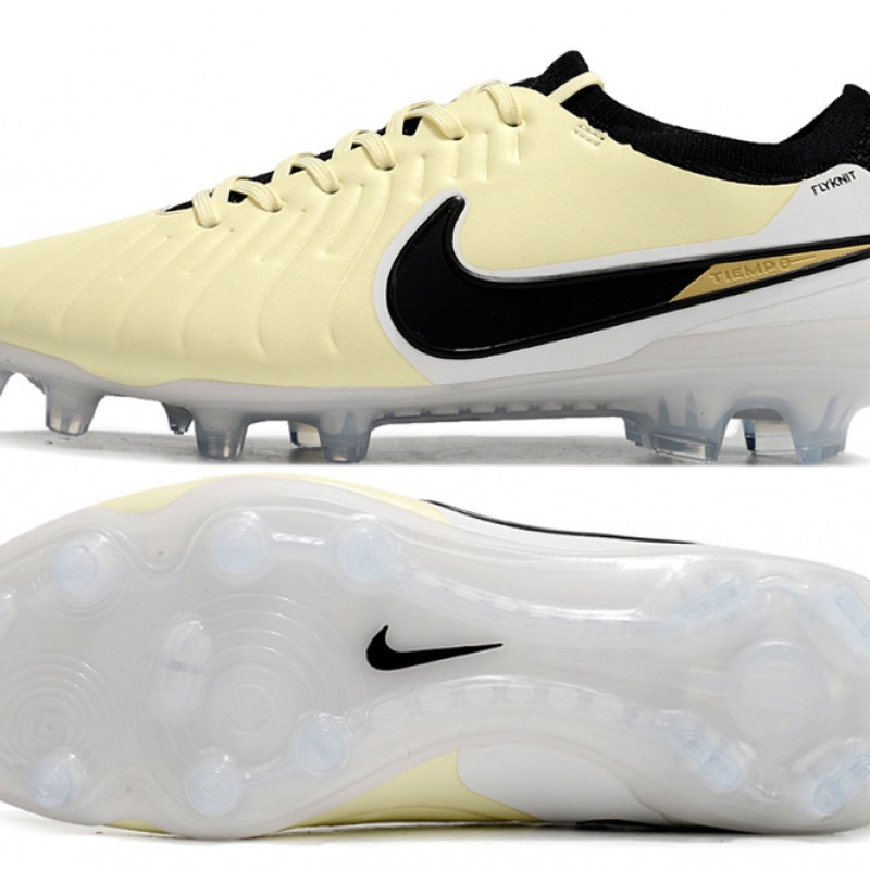 Nike Tiempo Legend 10 Elite FG Beige Black Low Football Boots & Shoes