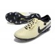 Nike Tiempo Legend 10 Elite FG Beige Black White Low Football Boots & Shoes