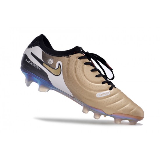 Nike Tiempo Legend 10 Elite FG Brown Gold Grey Low Football Boots & Shoes