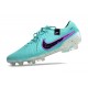 Nike Tiempo Legend 10 Elite FG Ltblue Purple Black Low Football Boots & Shoes