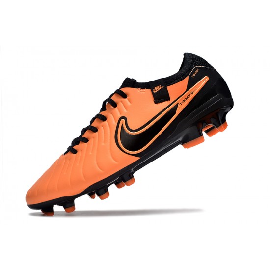 Nike Tiempo Legend 10 Elite FG Orange Black Low Football Boots & Shoes