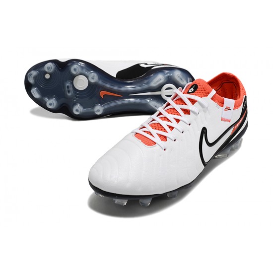 Nike Tiempo Legend 10 Elite FG Orange Black White Low Football Boots & Shoes