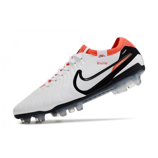 Nike Tiempo Legend 10 Elite FG Orange Black White Low Football Boots & Shoes