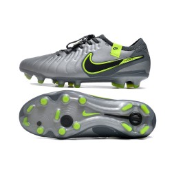 Nike Tiempo Legend 10 Elite FG Silver Green Black Green Low Football Boots & Shoes