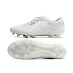 Nike Tiempo Legend 10 Elite FG White Beige Low Football Boots & Shoes