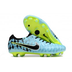 Nike Tiempo Legend 10 Elite FG Low Football Boots & Shoes Blue Black Green 