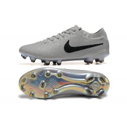 Nike Tiempo Legend 10 Elite FG Low Football Boots & Shoes Grey Black 