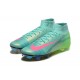 Nike Air Zoom Mercurial Superfly 10 Elite Firm Ground Men Green Blue Football Shoes