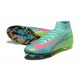 Nike Air Zoom Mercurial Superfly 10 Elite Firm Ground Men Green Blue Football Shoes