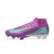 Nike Air Zoom Mercurial Superfly 10 Elite Firm Ground Men Purple Blue Football Shoes