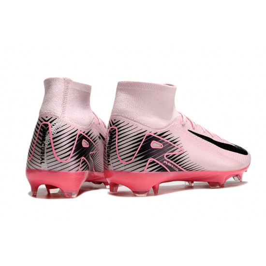 Nike Air Zoom Mercurial Superfly 10 Elite Firm Ground Unisex Black Pink Football Shoes