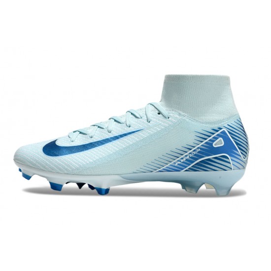 Nike Air Zoom Mercurial Superfly 10 Elite Firm Ground Unisex Blue Football Shoes