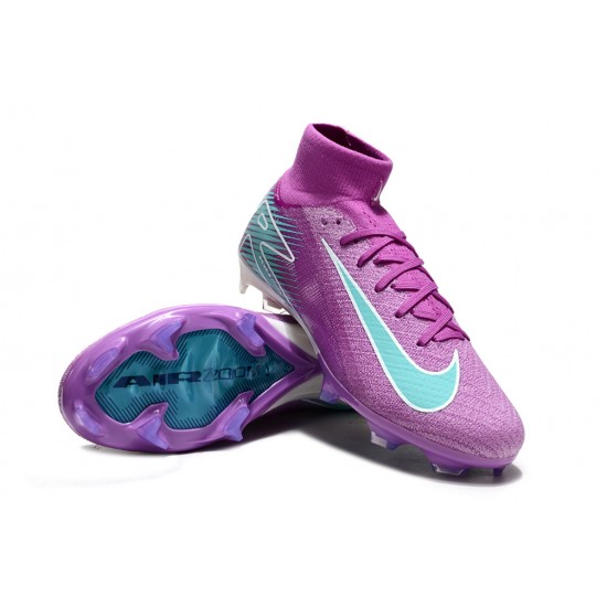 Nike Air Zoom Mercurial Superfly 10 Elite Firm Ground Unisex Blue Purple Football Shoes