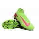 Nike Air Zoom Mercurial Superfly 10 Elite Firm Ground Unisex Green Pink Football Shoes