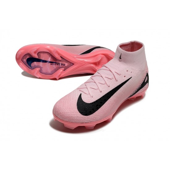 Nike Air Zoom Mercurial Superfly 10 Elite Firm Ground Unisex Pink Black Football Shoes