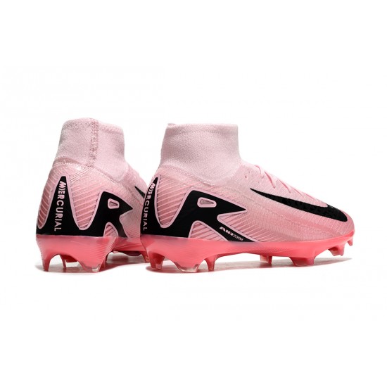 Nike Air Zoom Mercurial Superfly 10 Elite Firm Ground Unisex Pink Black Football Shoes