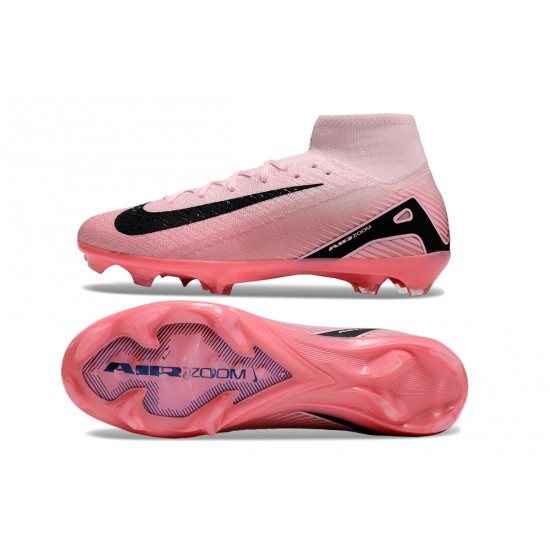 Nike Air Zoom Mercurial Superfly 10 Elite Firm Ground Unisex Pink Black Football Shoes