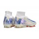 Nike Air Zoom Mercurial Superfly 10 Elite Firm Ground Unisex White Blue Football Shoes