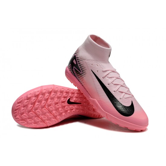 Nike Air Zoom Mercurial Superfly XV Elite Turf Men Pink Black Football Shoes