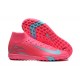 Nike Air Zoom Mercurial Superfly XV Elite Turf Men Pink Blue Football Shoes