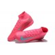 Nike Air Zoom Mercurial Superfly XV Elite Turf Men Pink Blue Football Shoes