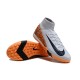 Nike Air Zoom Mercurial Superfly XV Elite Turf Men White Orange Football Shoes