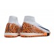 Nike Air Zoom Mercurial Superfly XV Elite Turf Men White Orange Football Shoes