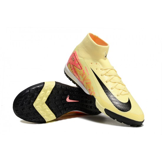 Nike Air Zoom Mercurial Superfly XV Elite Turf Men Yellow Black Football Shoes