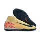 Nike Air Zoom Mercurial Superfly XV Elite Turf Unisex Yellow and Pink Football Shoes