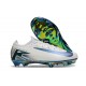 Nike Air Zoom Mercurial Vapor 16 Elite Firm Ground Men White and Blue Football Shoes