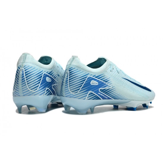 Nike Air Zoom Mercurial Vapor 16 Elite Firm Ground Unisex Blue and White Football Shoes