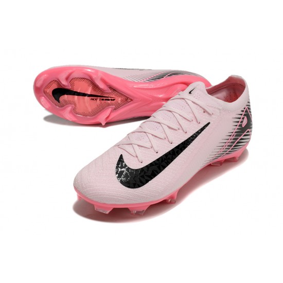 Nike Air Zoom Mercurial Vapor 16 Elite Firm Ground Unisex Pink and Black Football Shoes