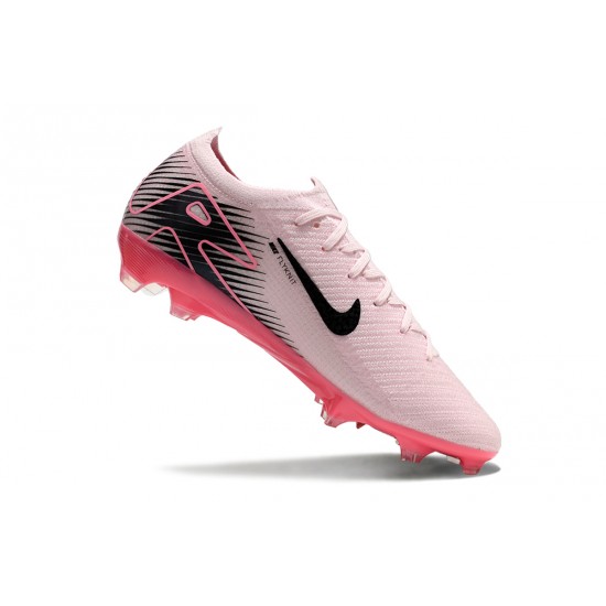 Nike Air Zoom Mercurial Vapor 16 Elite Firm Ground Unisex Pink and Black Football Shoes