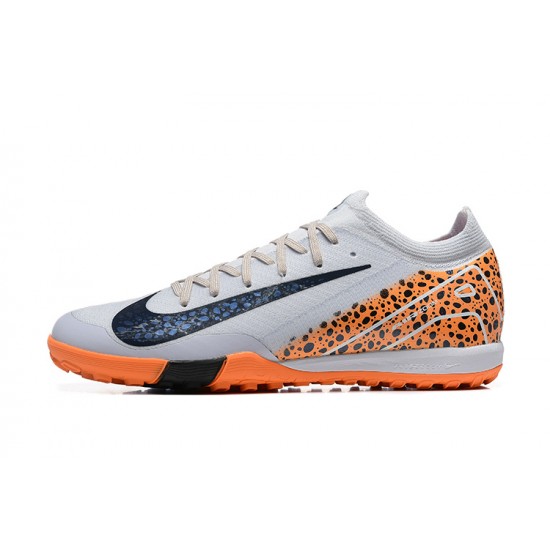 Nike Air Zoom Mercurial Vapor XV Elite Turf Unisex White and Orange Football Shoes