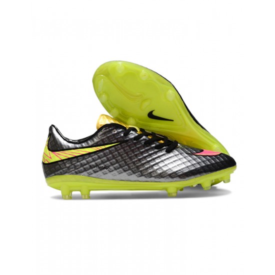 Nike Hypervenom Phantom I Firm Ground Men Grey Yellow Football Shoes