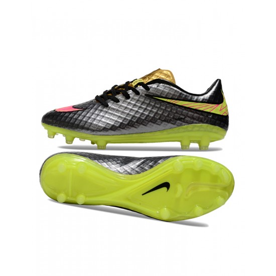 Nike Hypervenom Phantom I Firm Ground Men Grey Yellow Football Shoes