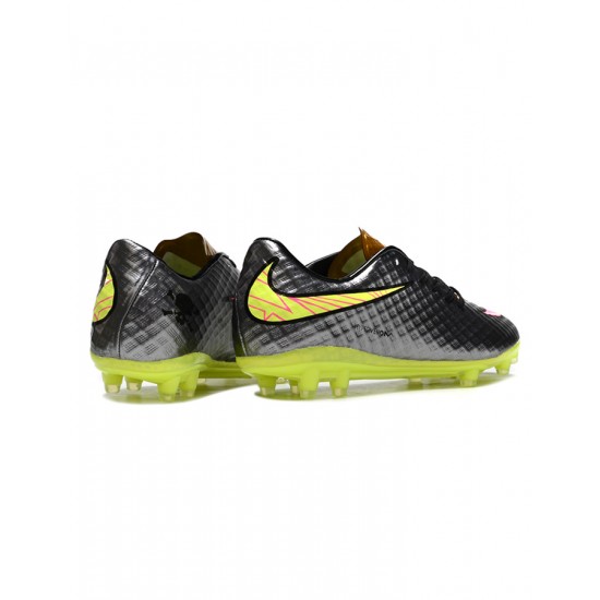 Nike Hypervenom Phantom I Firm Ground Men Grey Yellow Football Shoes