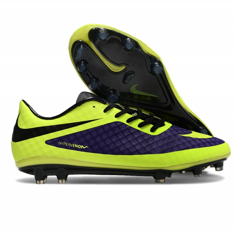 Nike Hypervenom Phantom I Firm Ground Men Yellow Purple Football Shoes